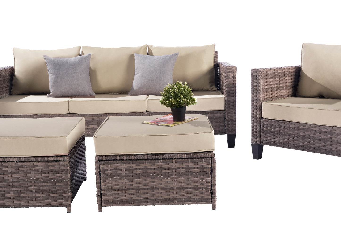 5PC Outdoor Rattan Sofa Set