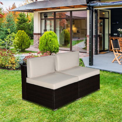 Beige 2PC Outdoor Sofa Set