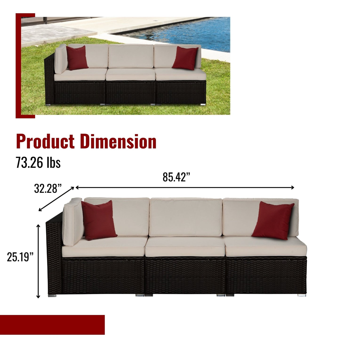 3PC Outdoor Sectional
