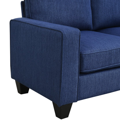 Presto L-shaped Sectional Sofa - Blue