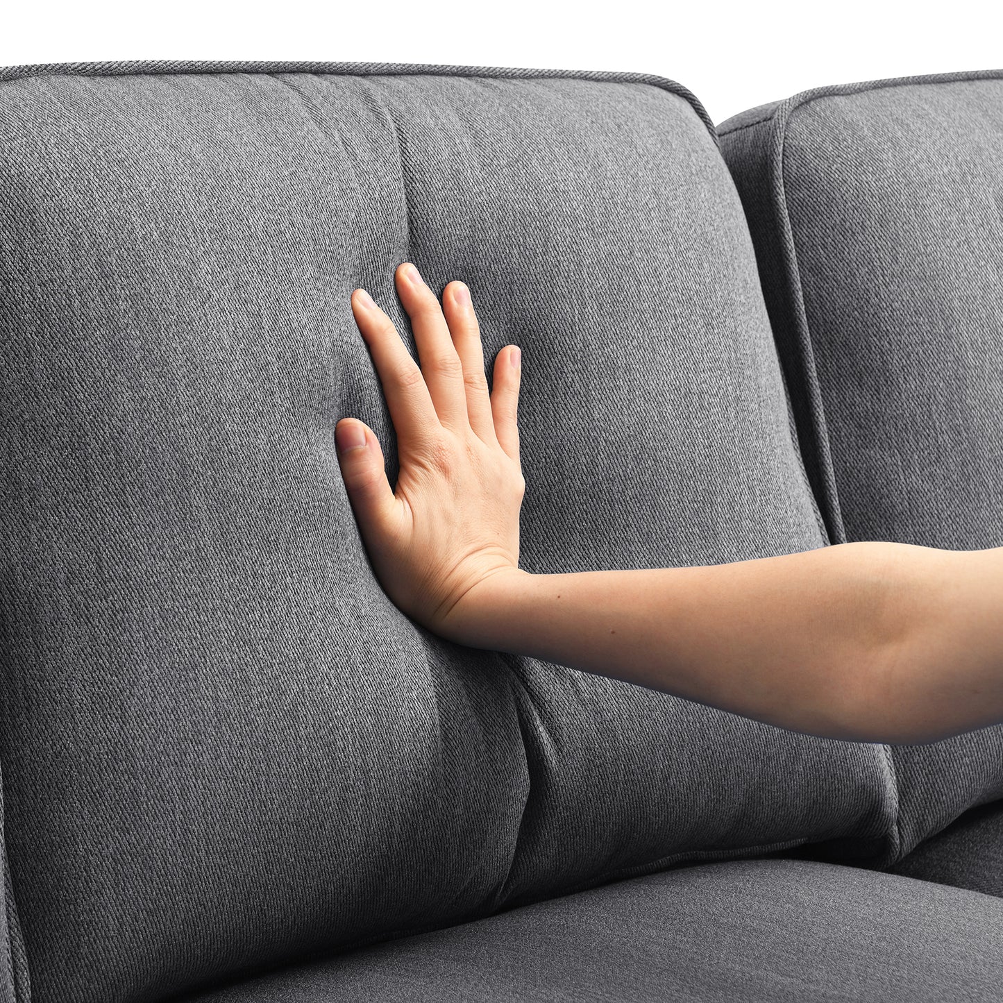 Presto L-shaped Sectional Sofa - Grey