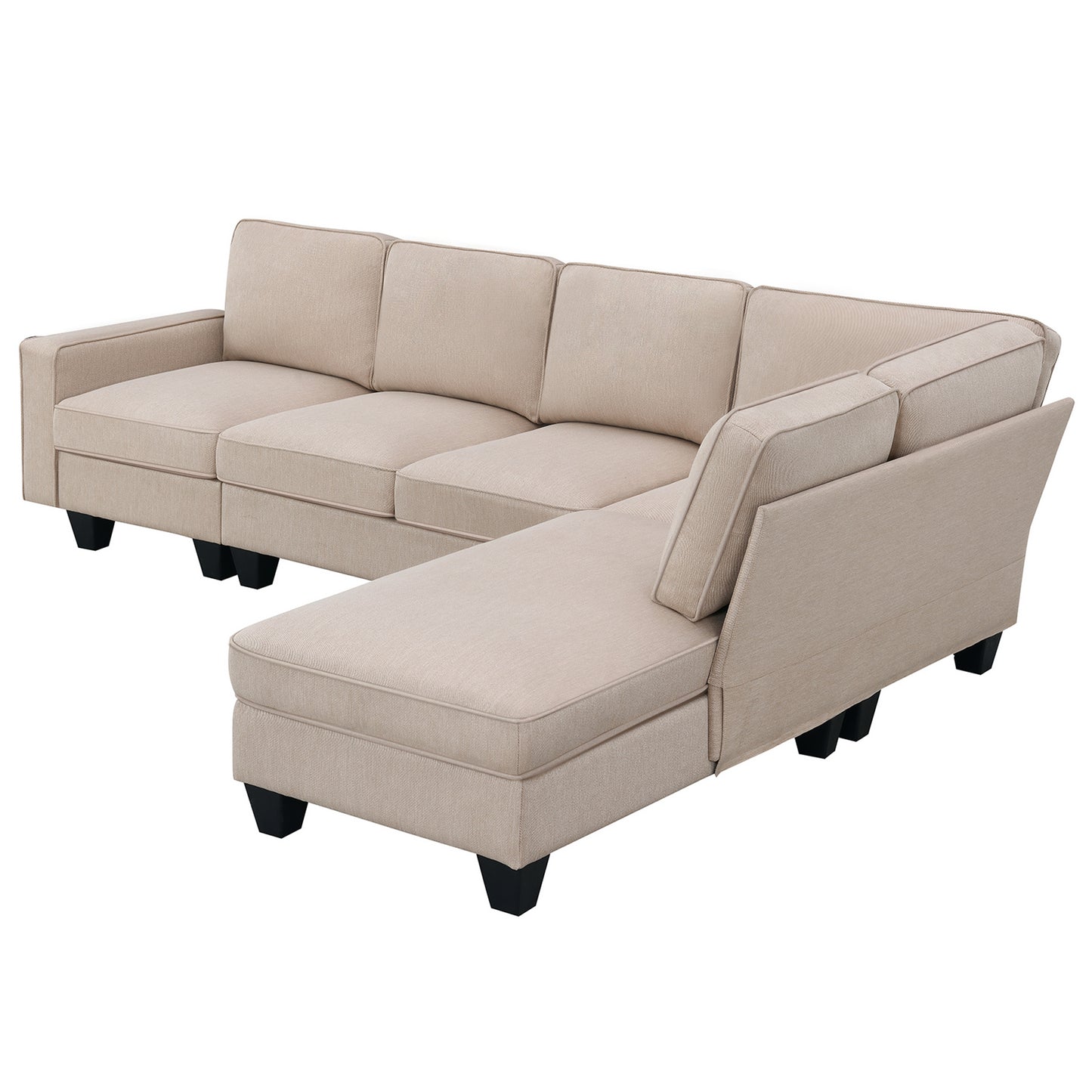 Presto L-shaped Sectional Sofa - khaki