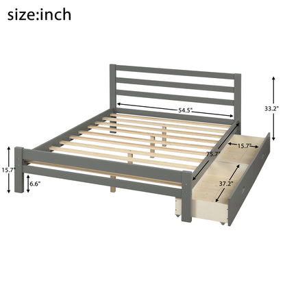 Full Bed with Drawers