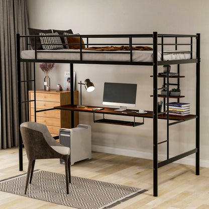 Wiim Twin Loft Bed w/ Desk & Shelf