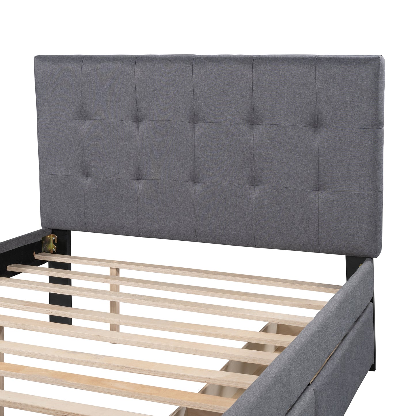 Walmer Upholstered Bed w/ Double Drawers