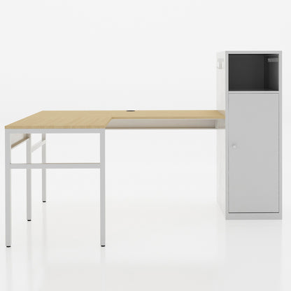Kisin L-Shaped Home Office Desk w/storage