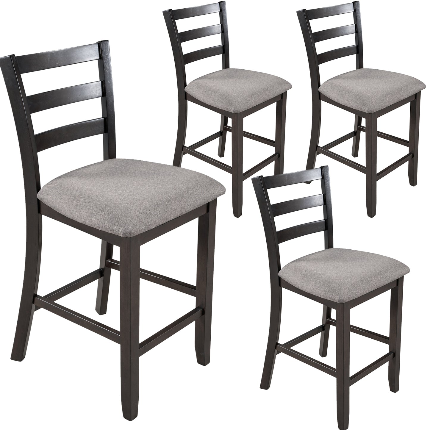 Espresso Counter Ht. Chairs Set of 4