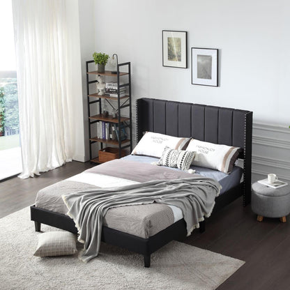 Juston Black Upholstered Bed