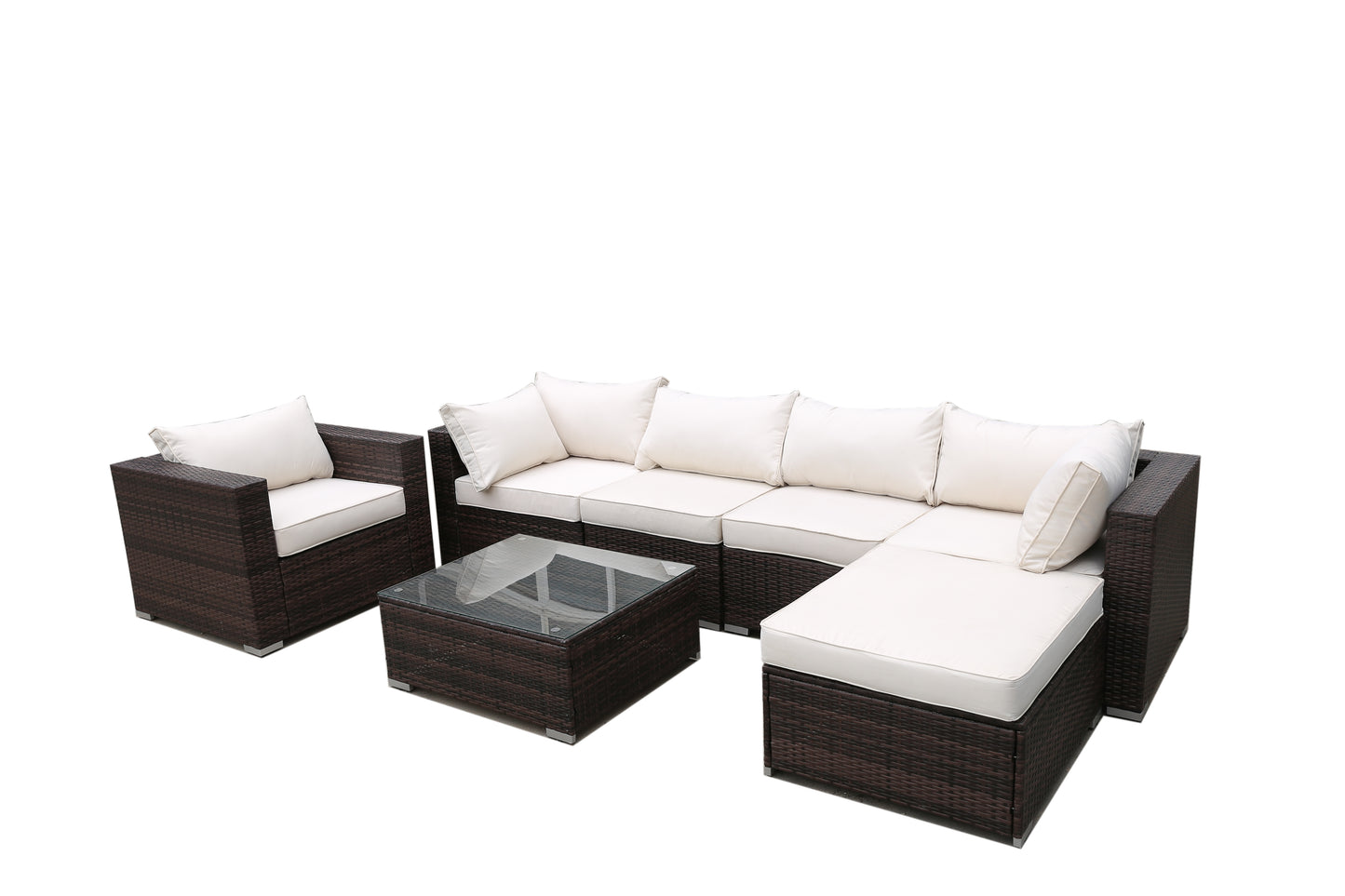7PC Outdoor Patio Set w/Coffee Table