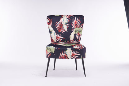 Floral Velvet Accent Chair