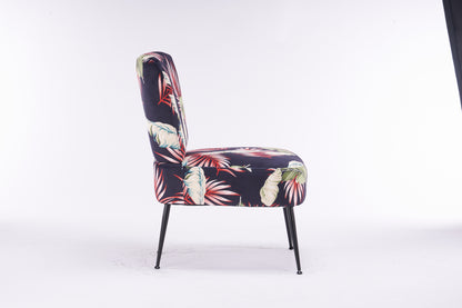 Floral Velvet Accent Chair