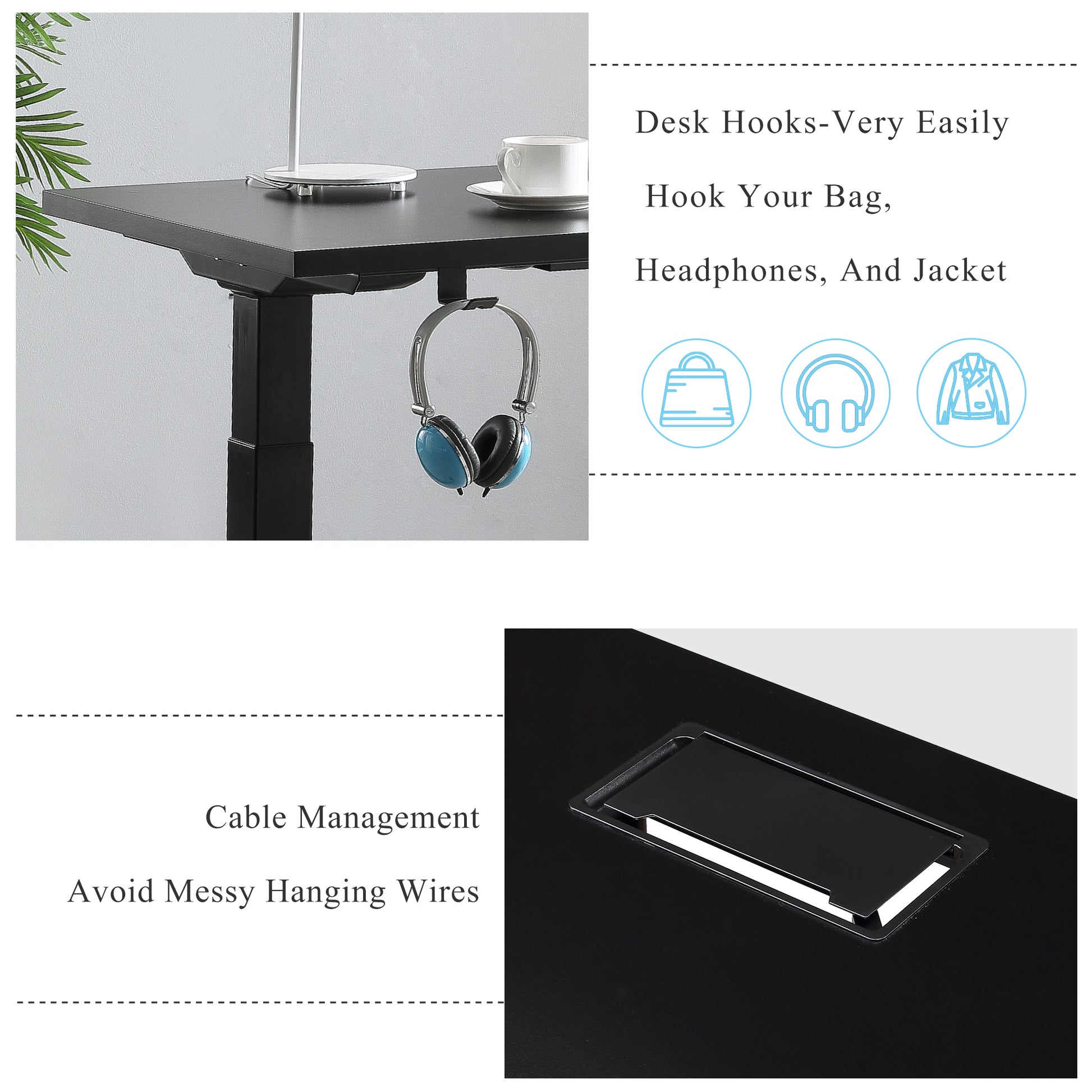 Adjustable Electric Standing Desk Black