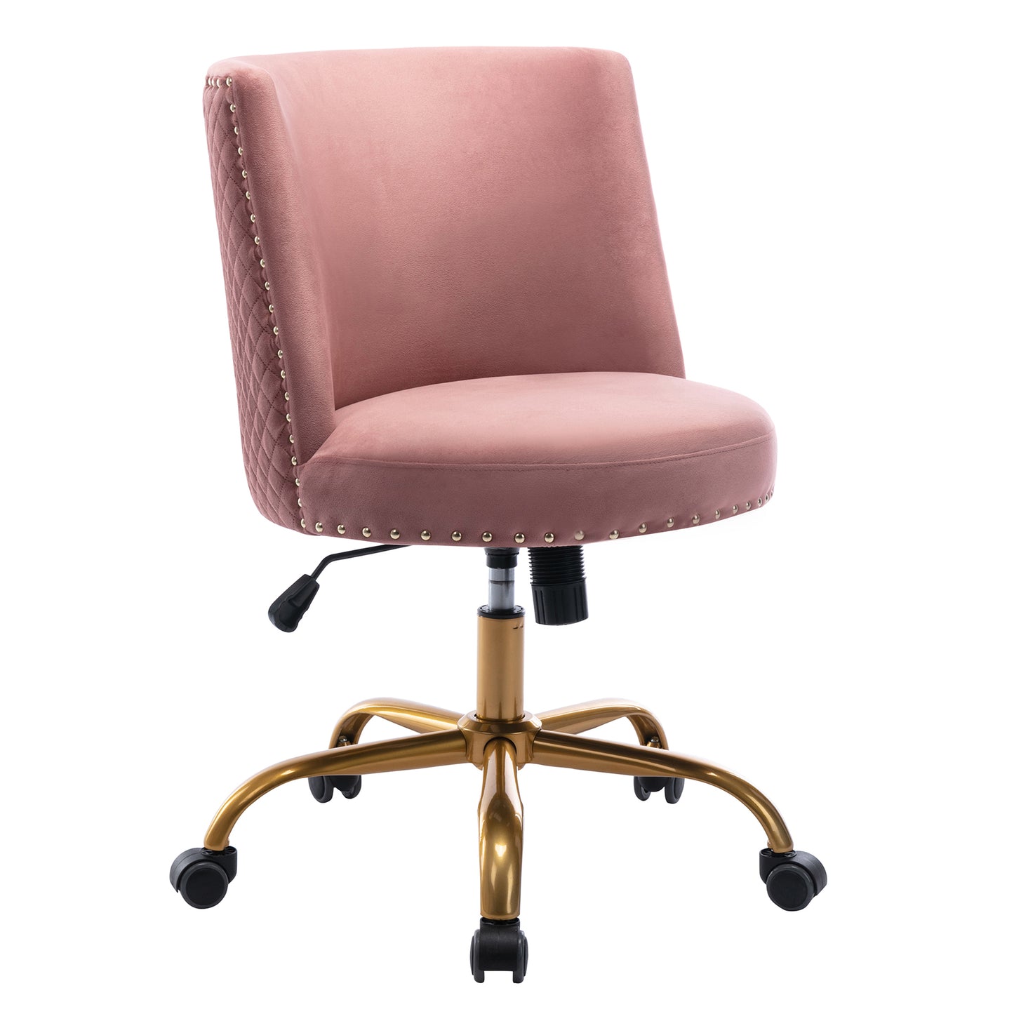 Modern Velvet Home Office Chair Rosewood