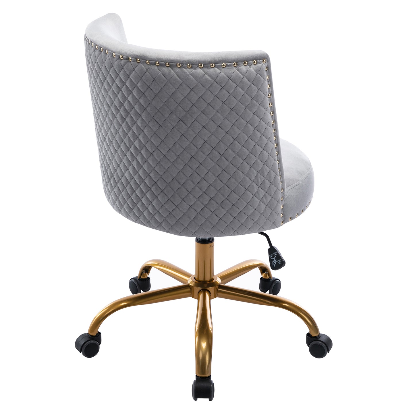 Modern Velvet Home Office Chair Grey