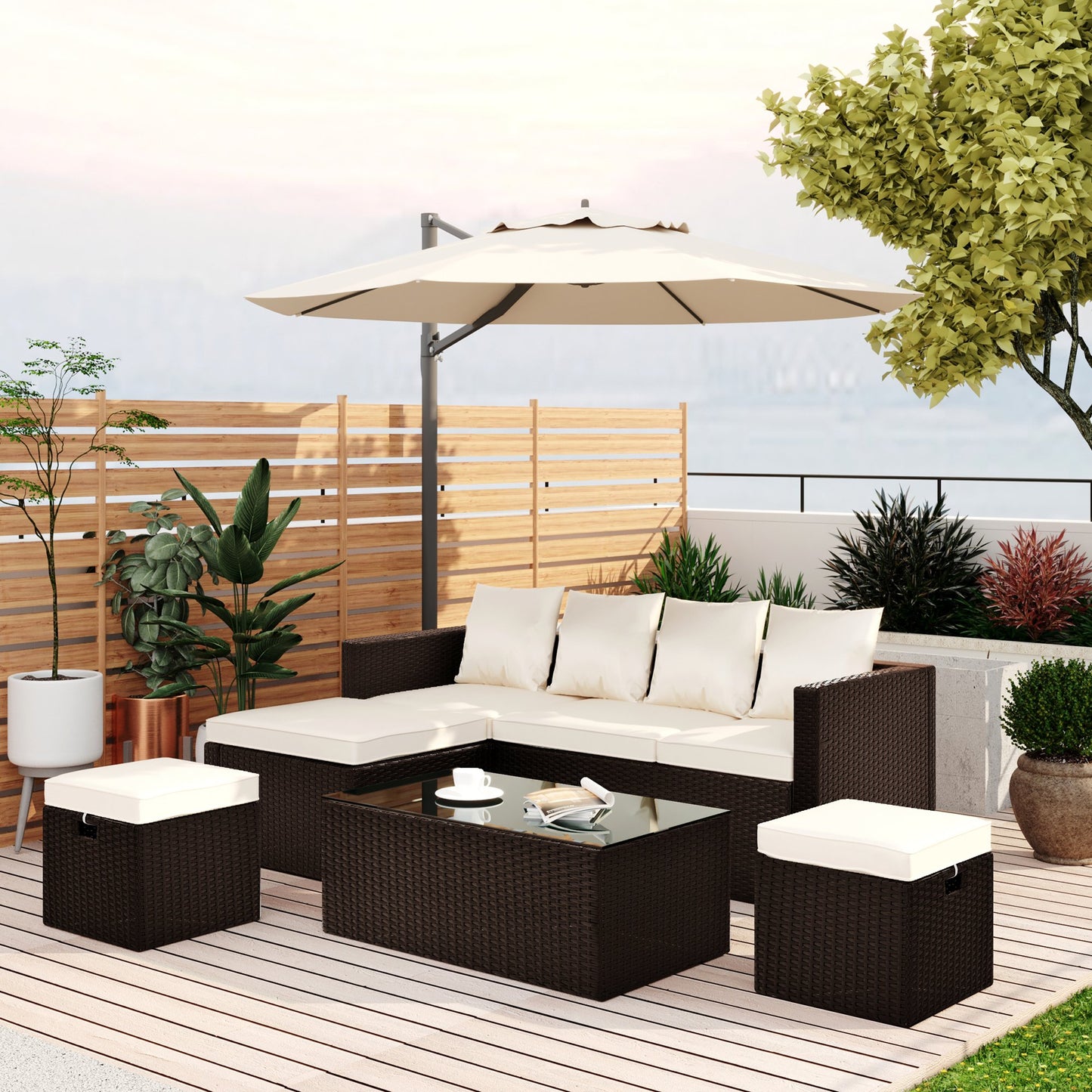 5PC Outdoor Sectional Set