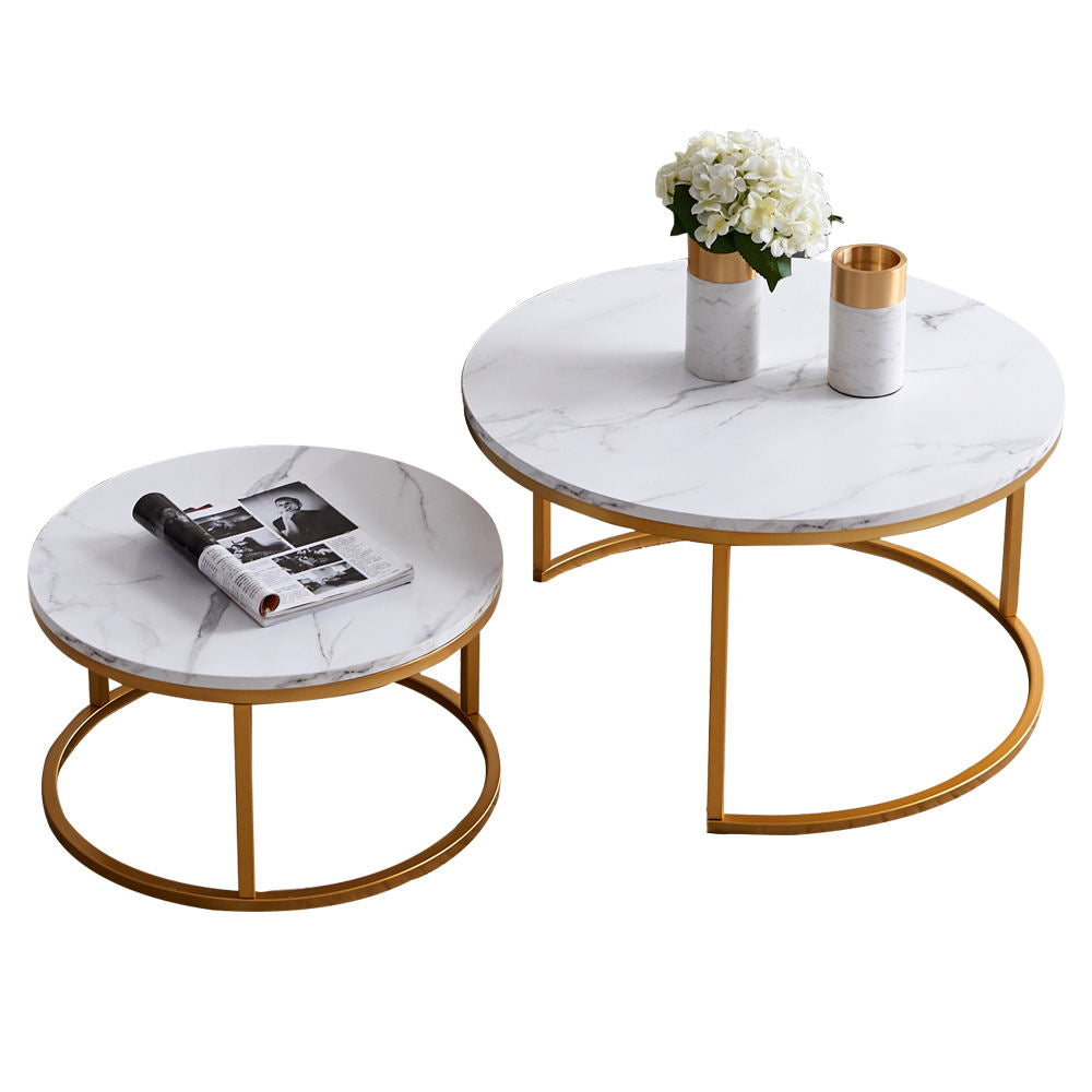 Modern Nesting Coffee Table Gold