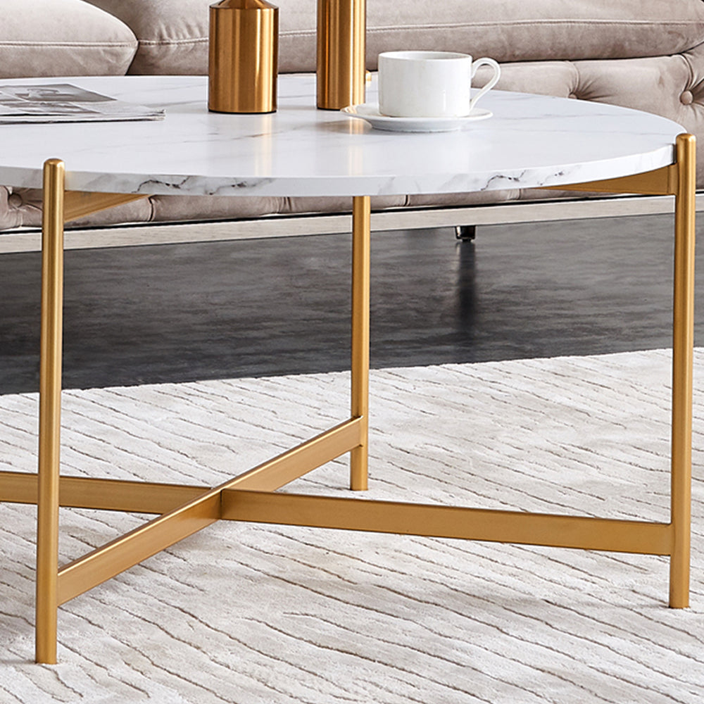 Modern Round Coffee Table Gold
