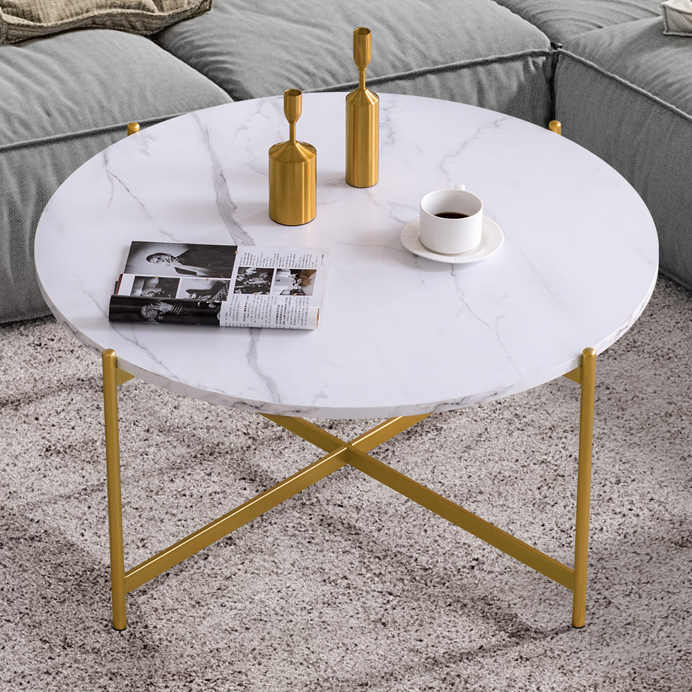 Modern Round Coffee Table Gold