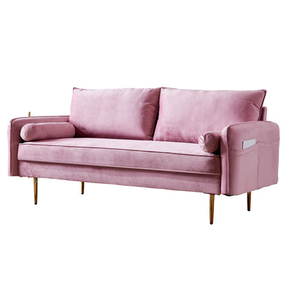 Velvet Sofa w/Pocket Pink