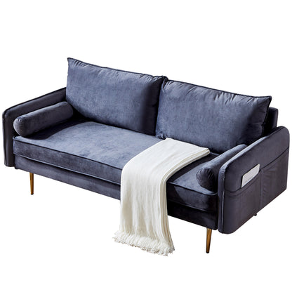 Velvet Sofa w/Pocket Grey