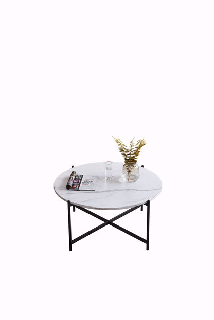 Modern Round Coffee Table Black