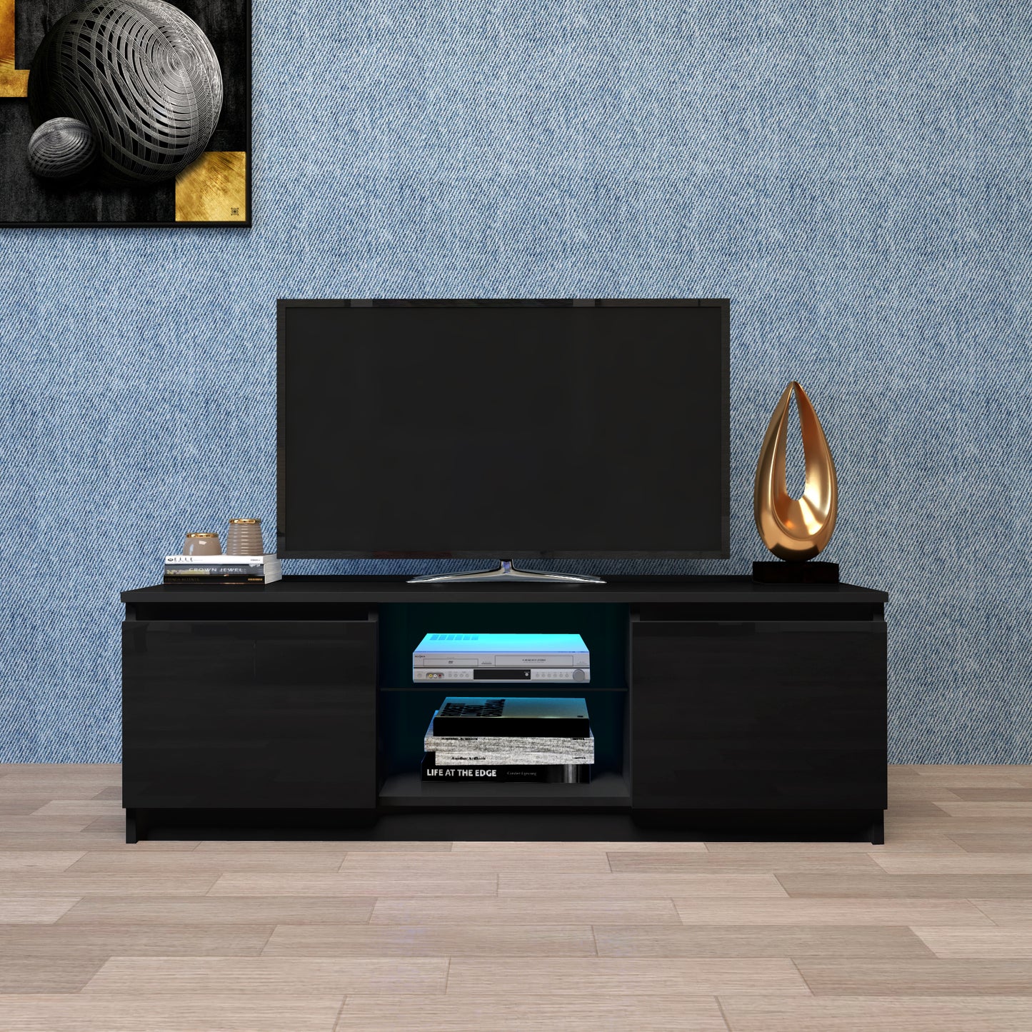 Modern Media Console up to 55" Black
