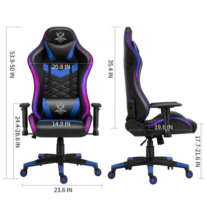 Gaming Chair w/Bluetooth Blue