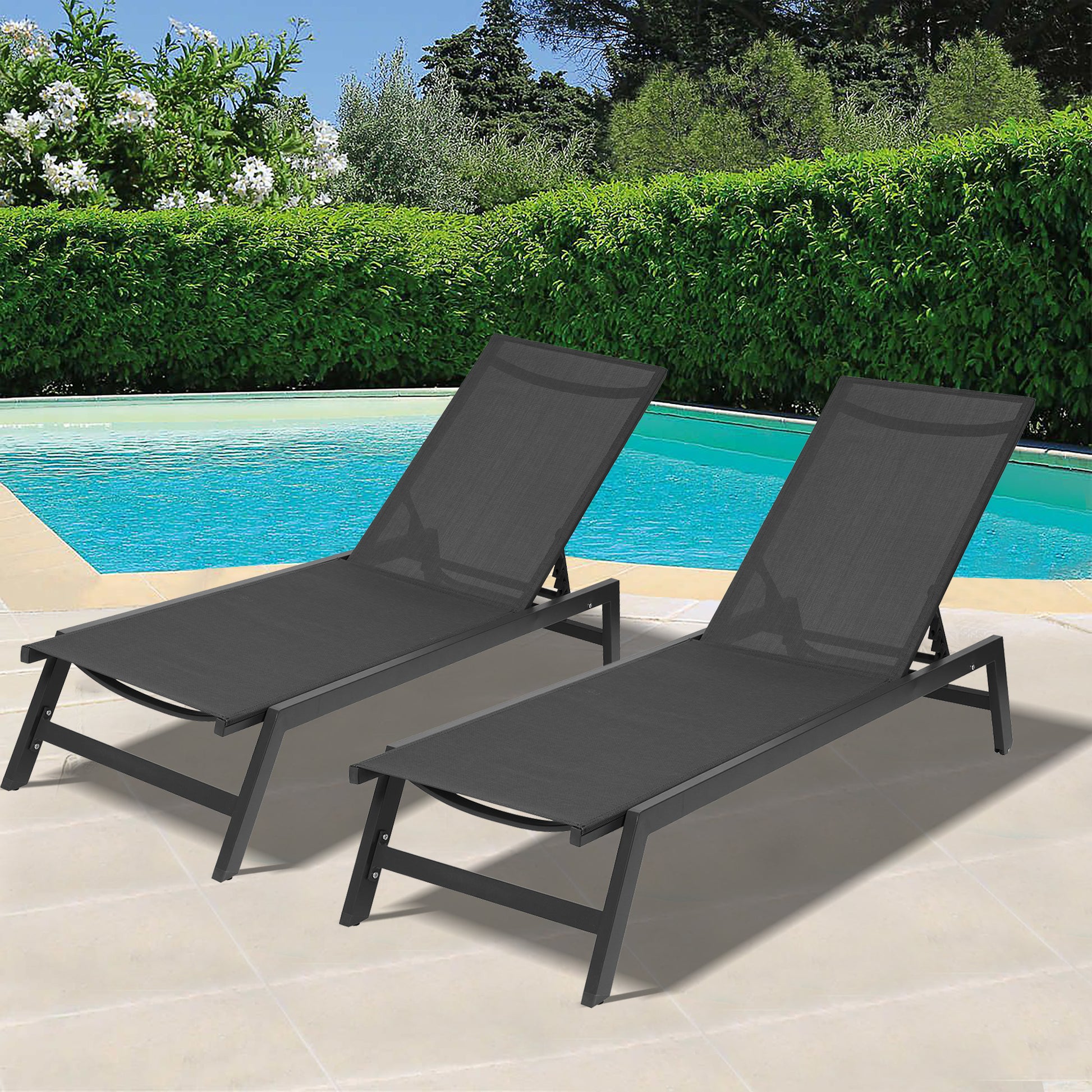 Chaise Lounge Chairs Set of 2 Default Title