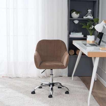 Modern Velet Office Chair Coffee