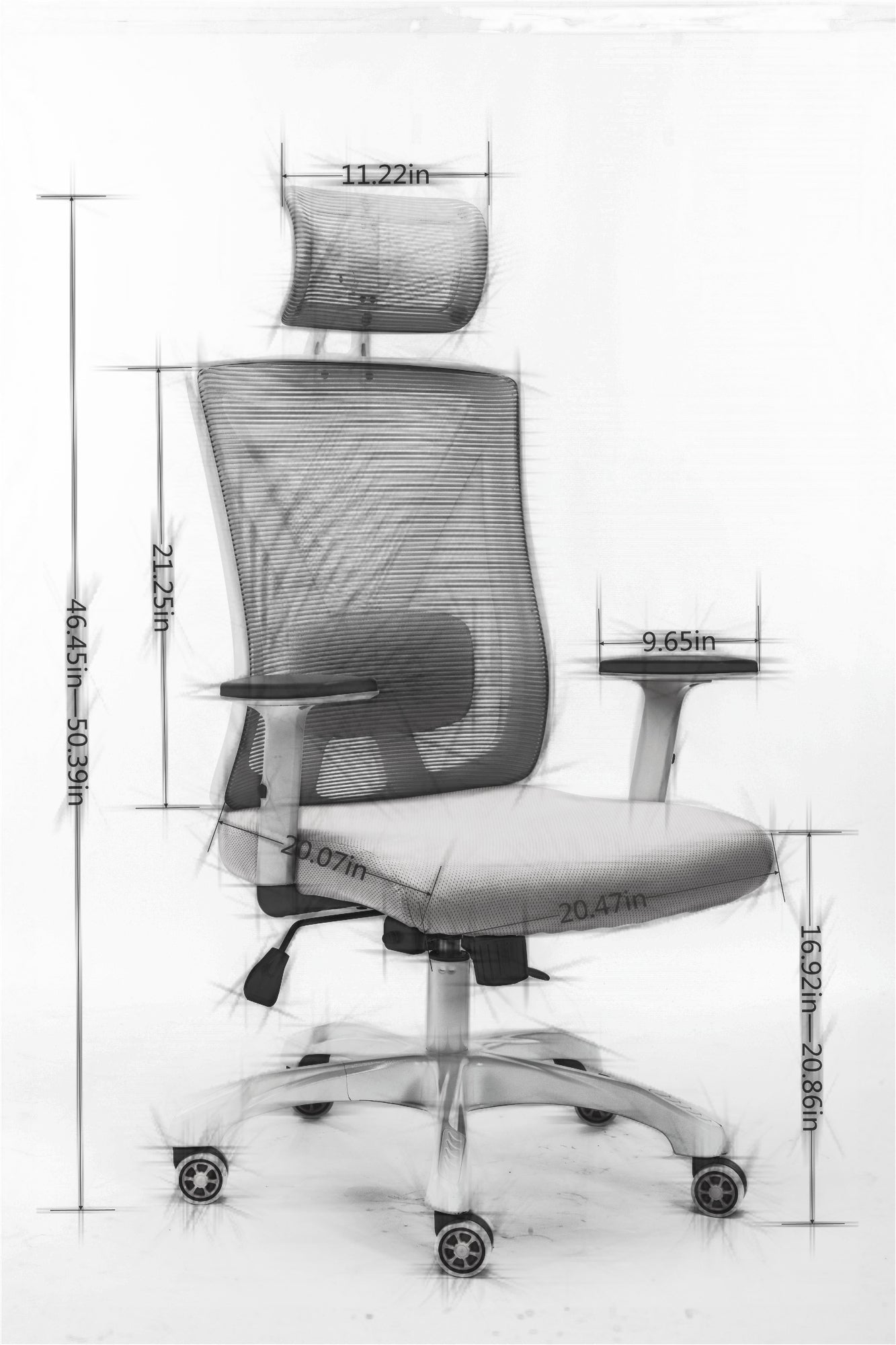 Ergonomic Mesh Chair w/ Headrest Pink