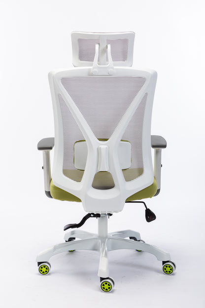 Ergonomic Mesh Chair w/ Headrest Green
