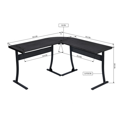 Passa L-Shaped Desk Black