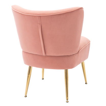 Shanta Velvet Accent Chair Pink