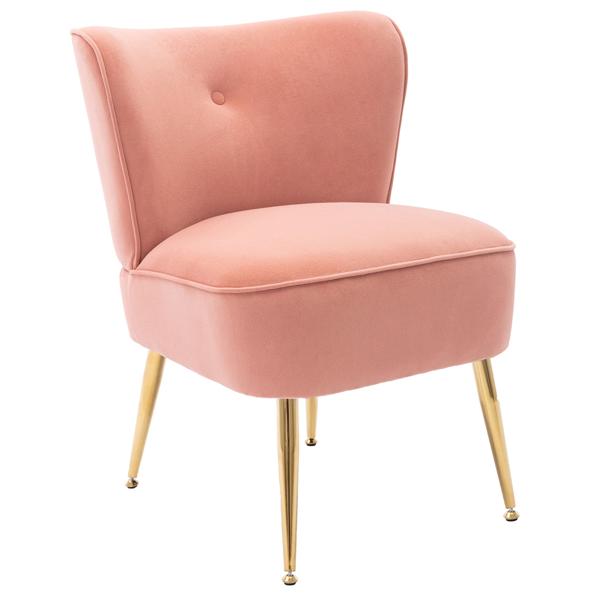 Shanta Velvet Accent Chair Pink