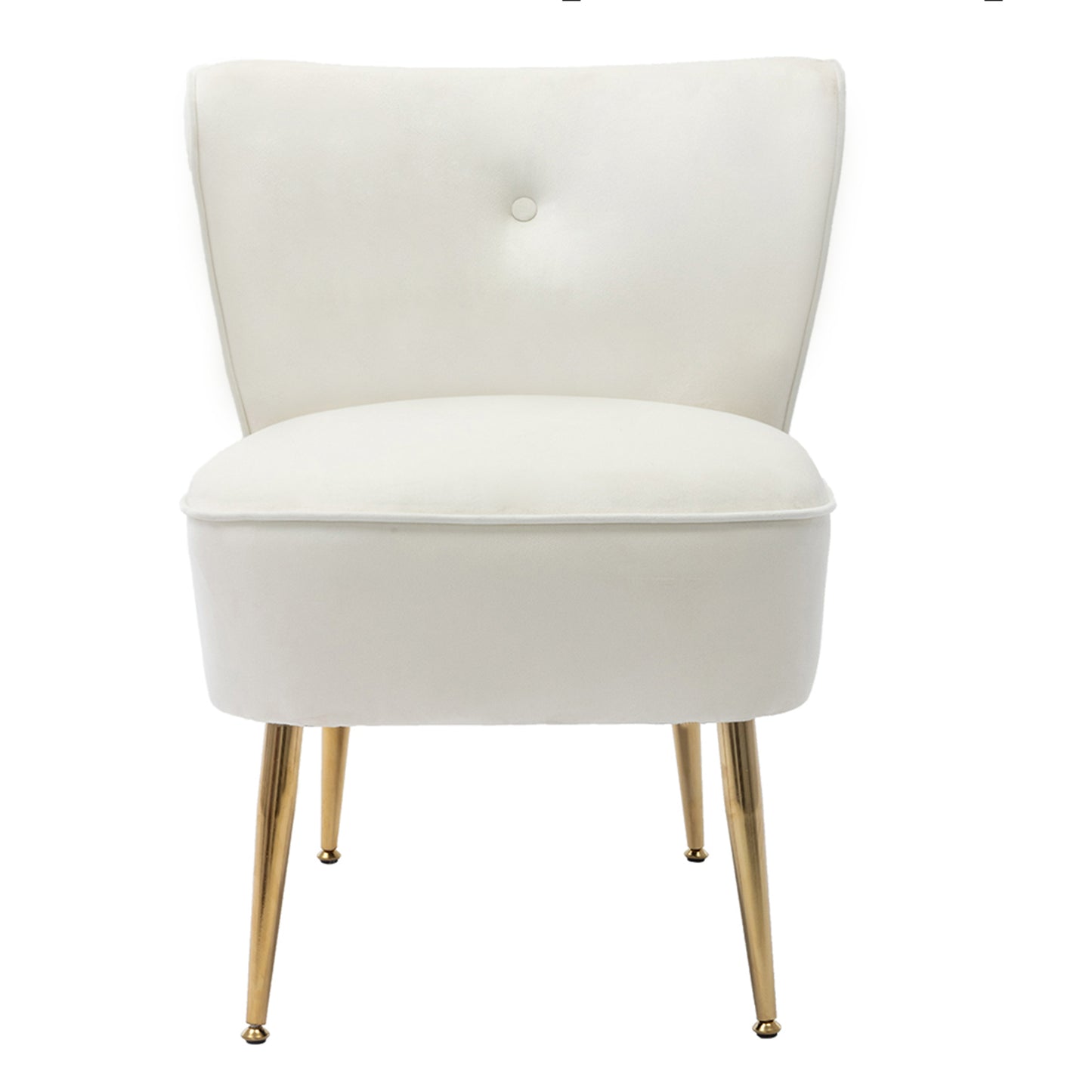 Shanta Velvet Accent Chair Ivory