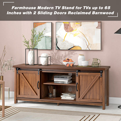 Farmhouse 65" TV Stand Brown