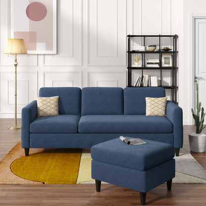 Reversible L-Shaped Sectional w/Pocket Blue