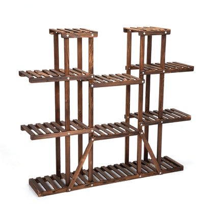 Large Multi-tier Solid Wood Plant Stand